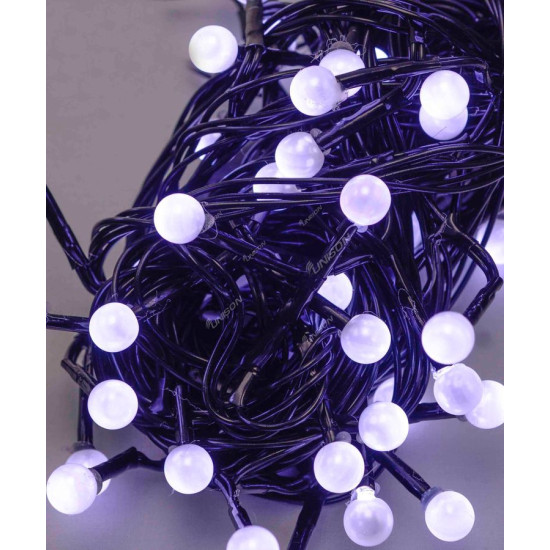 ЖЕМЧУГ 50 LED, 5м + переходник, белый (1271-03)