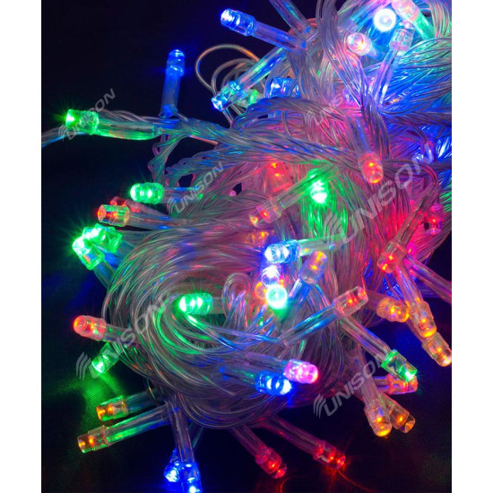 300 LED, мульти (прозрачный провод) (1130-01)