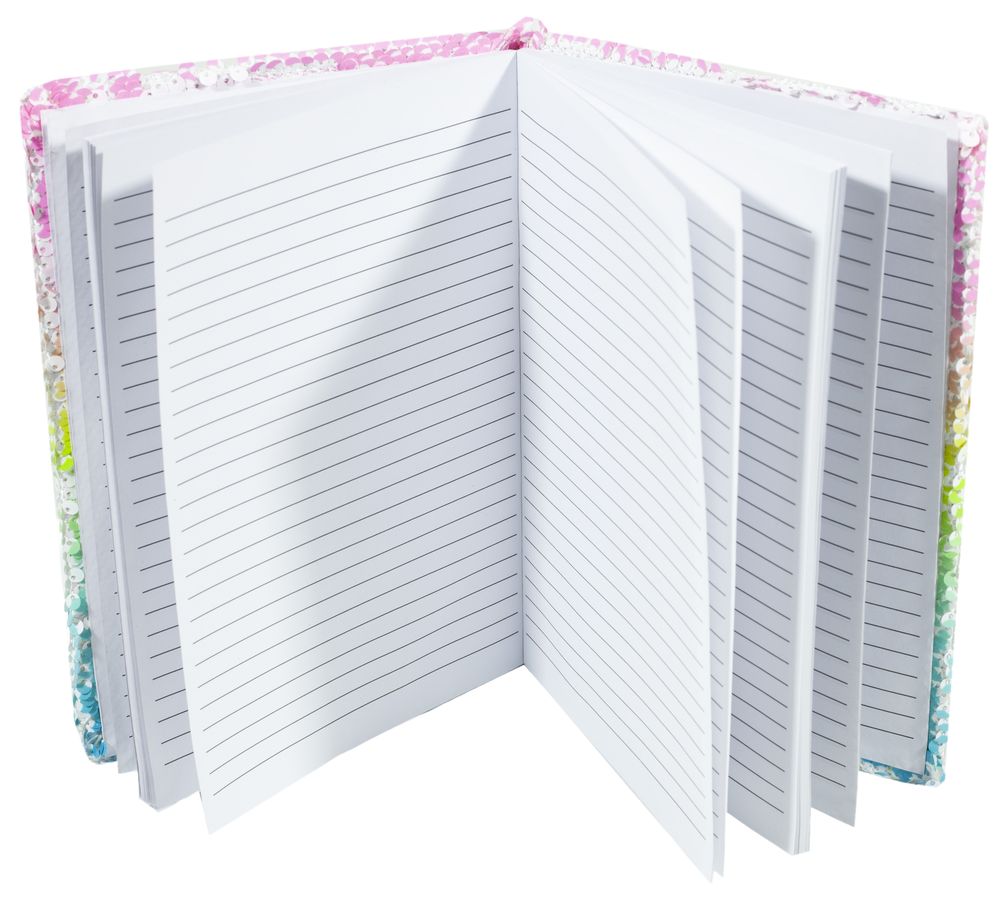 Блокнот с пайетками " Unicorn" A5 P80 70g, линия, mix4 (3896-A5)