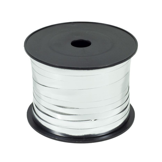 Лента серебро для букетов, подарков, шариков - 0.5cm, LP05200-2 (LP05200-2)