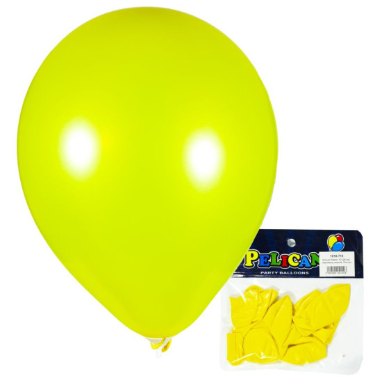 Кульки Pelican 10' (26 см), перламутр жовтий, 10шт/уп Жовтий Pelican (815716/1010-716)