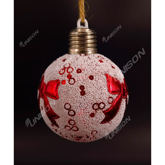 Подвеска на батарейках  шарик Красный Unison (19-107)