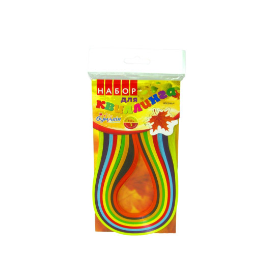 Квілінг "Сезони" 7мм х 42см, 9 кольорів, 25 стрічок, 97м Різнокольоровий Бумагія (Бм 108.1)