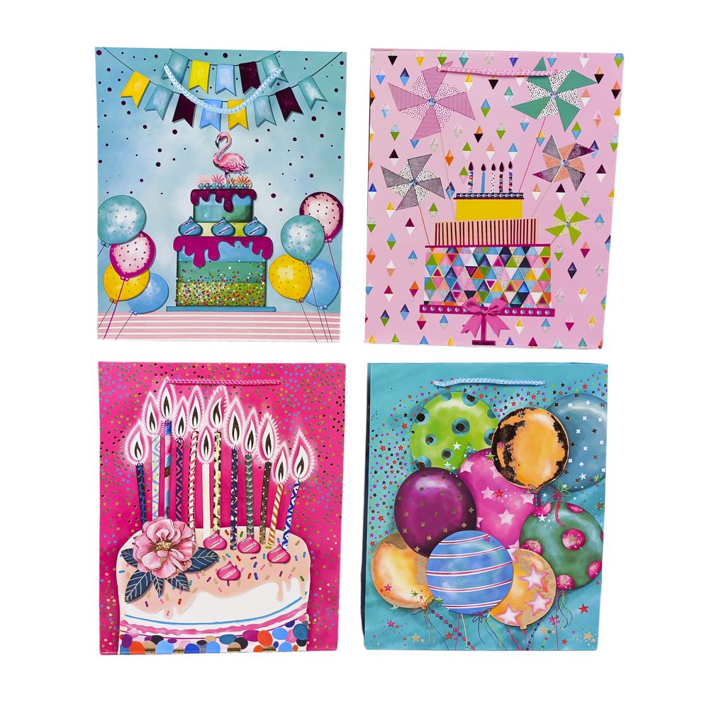 Пакет подарочный 210гр, 31 x 42 x 12см (12шт/уп) Разноцветный Unison (YM 8037-L)