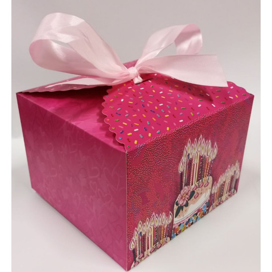 Коробка для торта 350 г  31 x 31 x16см - 4 дизайна (12шт/уп) Разноцветный Unison (HB 8038-L)