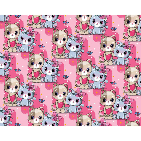 Бумага упаковочная мелованная 80г 10 листов - 100 х 70см Розовый Unison (PVM10-218)