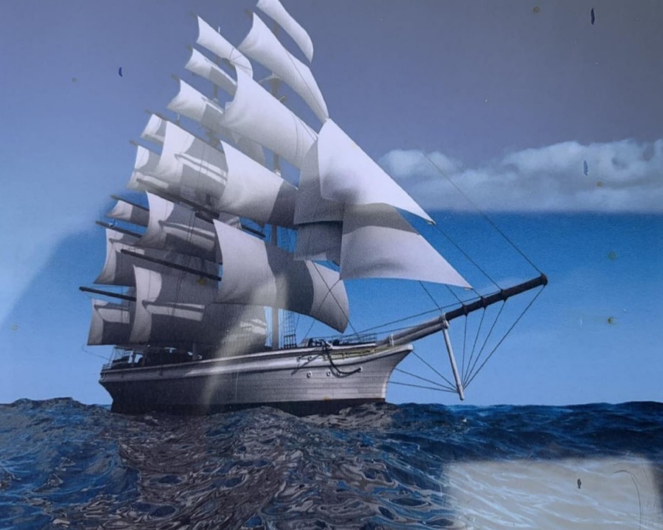 Картина по номерам 30*40см "Фрегат" OPP (холст на раме краск. кисти. ) (2043EKTL_O)