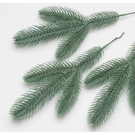 Ветка декоративной голубой ели  3 веточки, 31см Зеленый Unison (D-NY -10)