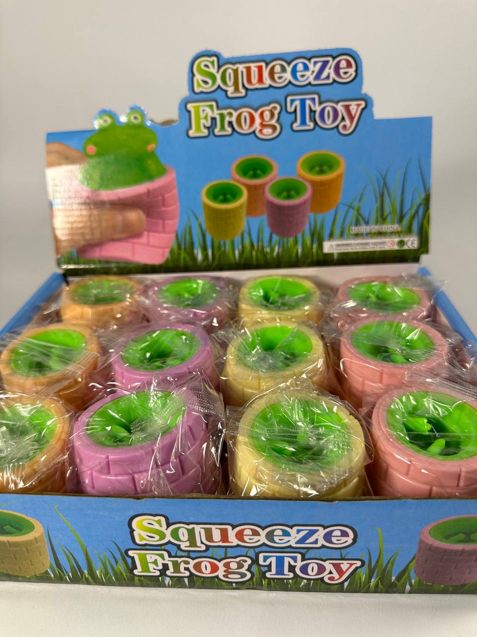 Игрушка антистресс выпрыгивающая  Жабка 6см 4цв. в/в Разноцветный Unison (11111)