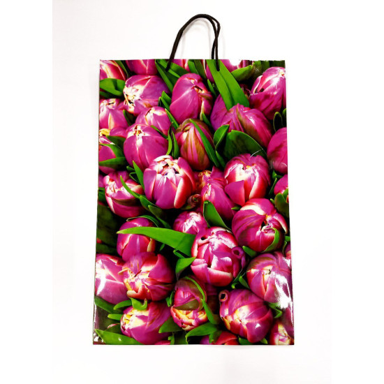 Пакет подарочный 150гр, 30 х 47 х 12см (12шт/уп) Разноцветный Unison (PVM304712W тюльпан)