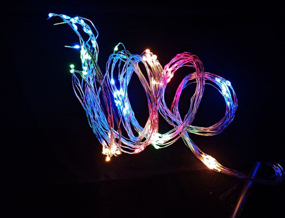 Пучок-роса 100LED 10 линий по 1м, USB статический режим,  мульти Без бренда (1910-01U)