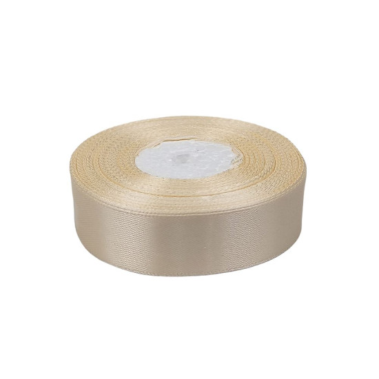 Атласная лента 2,5см x 33м Бежевый Unison (LA2533-08)