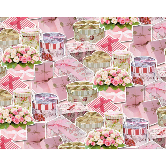 Бумага упаковочная мелованная 80г 10 листов - 100 х 70см Розовый Unison (PVM10-246)