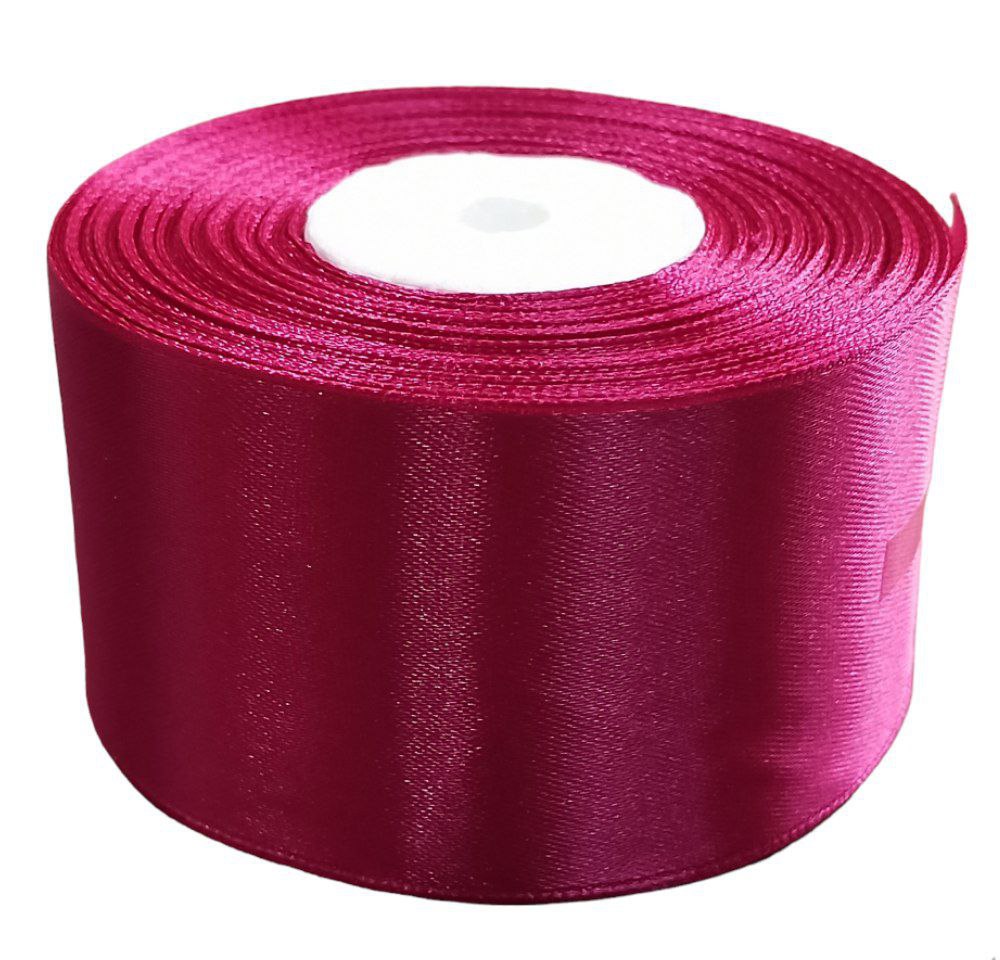 Атласна стрічка 5см (±5мм) x 33м Рожевий Unison (LA5033-28)