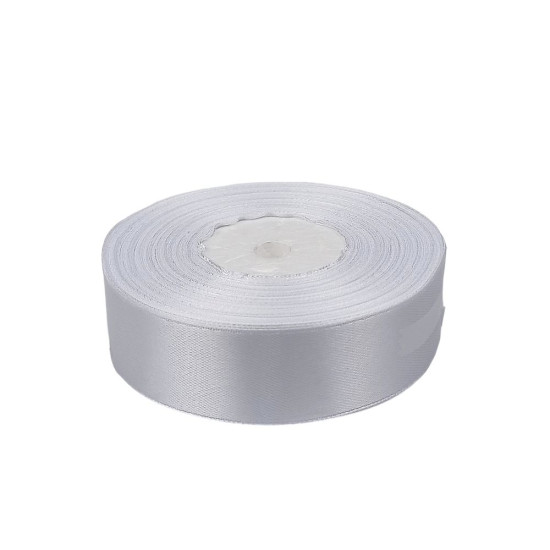 Атласна стрічка 2,5см x 33м Білий Marill (LA2533-01)