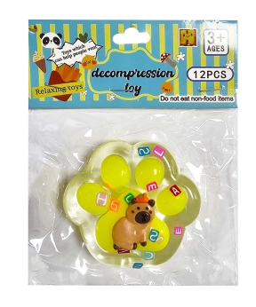 Таба сквиш антистресс  Лапка прозрачная (712223 yellow)