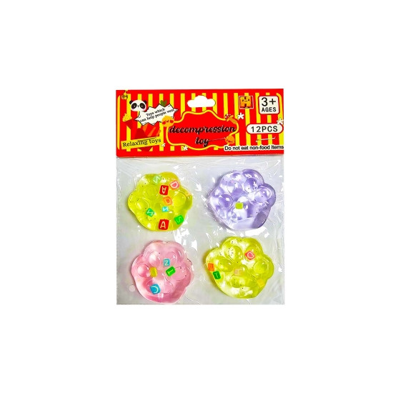 Таба сквиш антистресс Набор лапок прозрачных 4шт (712224)