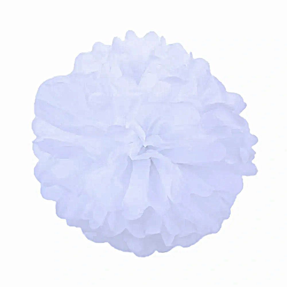 Помпоны декоративные бумажные 25см БЕЛЫЕ (0815-22   white)
