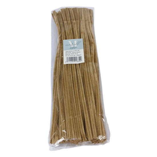 Синельная проволока, 300 х 6мм кофе, 100 шт (C30148 coffee-A-012/T19)