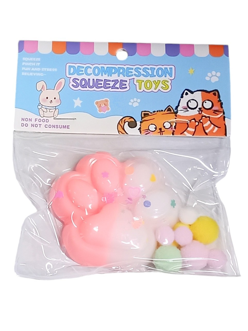 Таба сквиш антистресс  Лапка омбре (Ts ombre -pink)