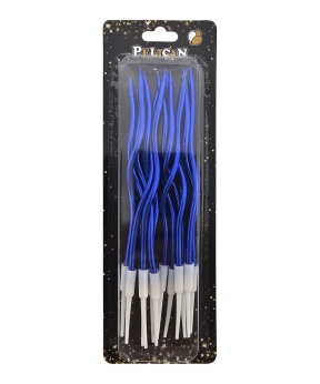 Свечи "Коктейльная 12 штук" хром синий (861006)