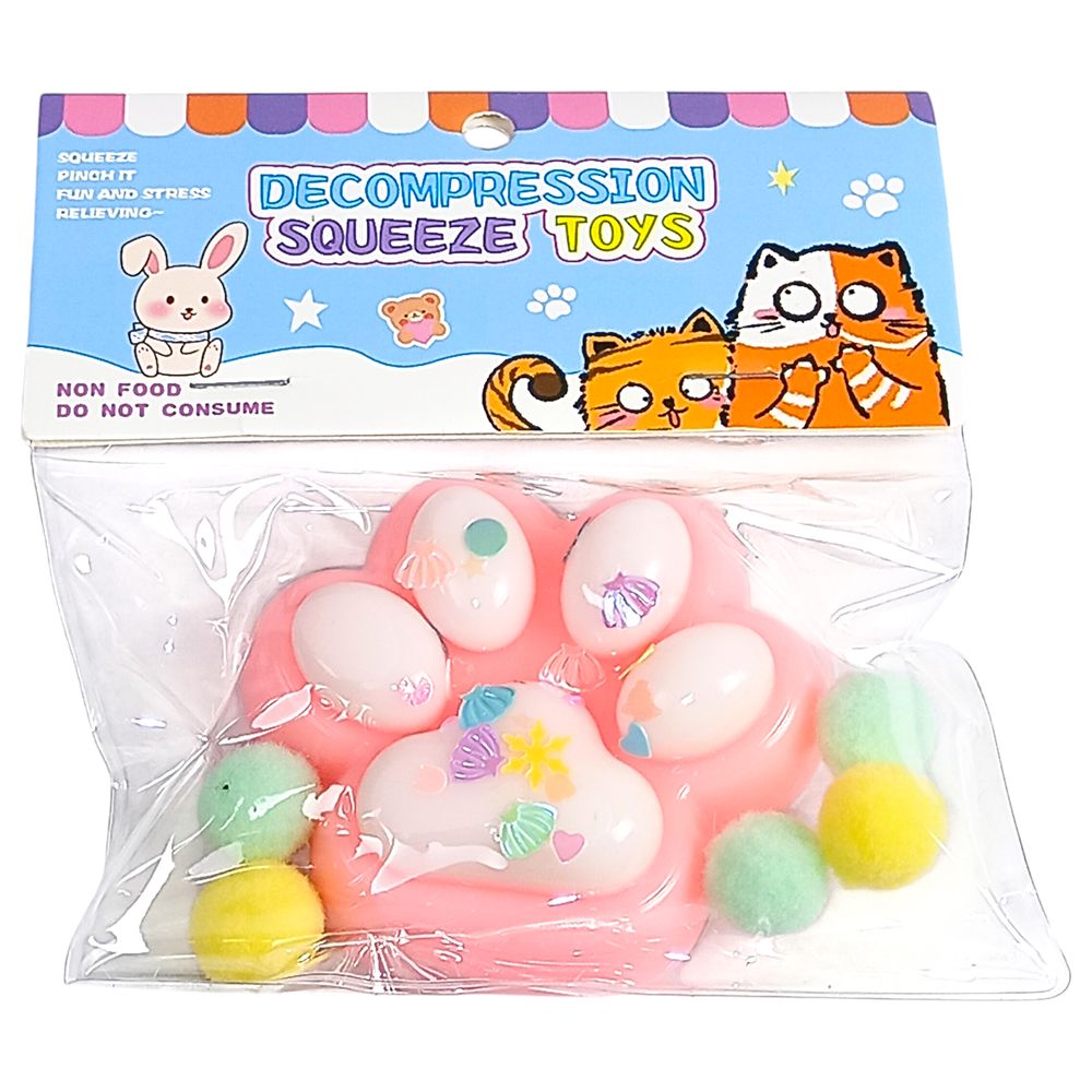 Таба сквіш антистрес  лапка рожева (712232 pink)