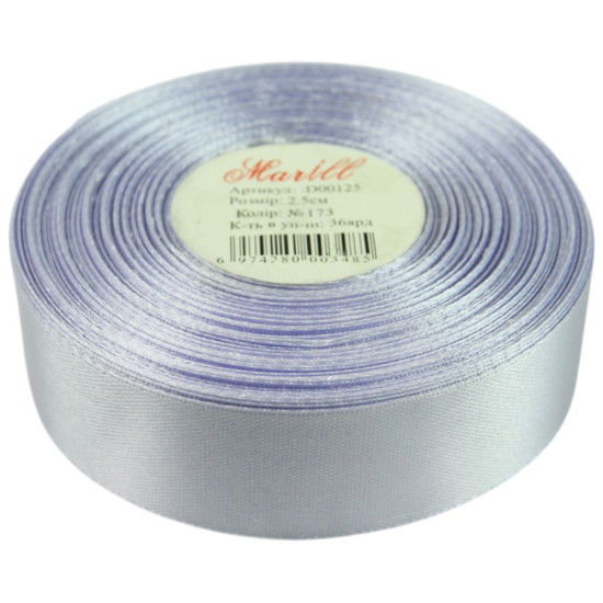 Атласная лента 2,5см x 33м Голубой Marill (LA2533-173)