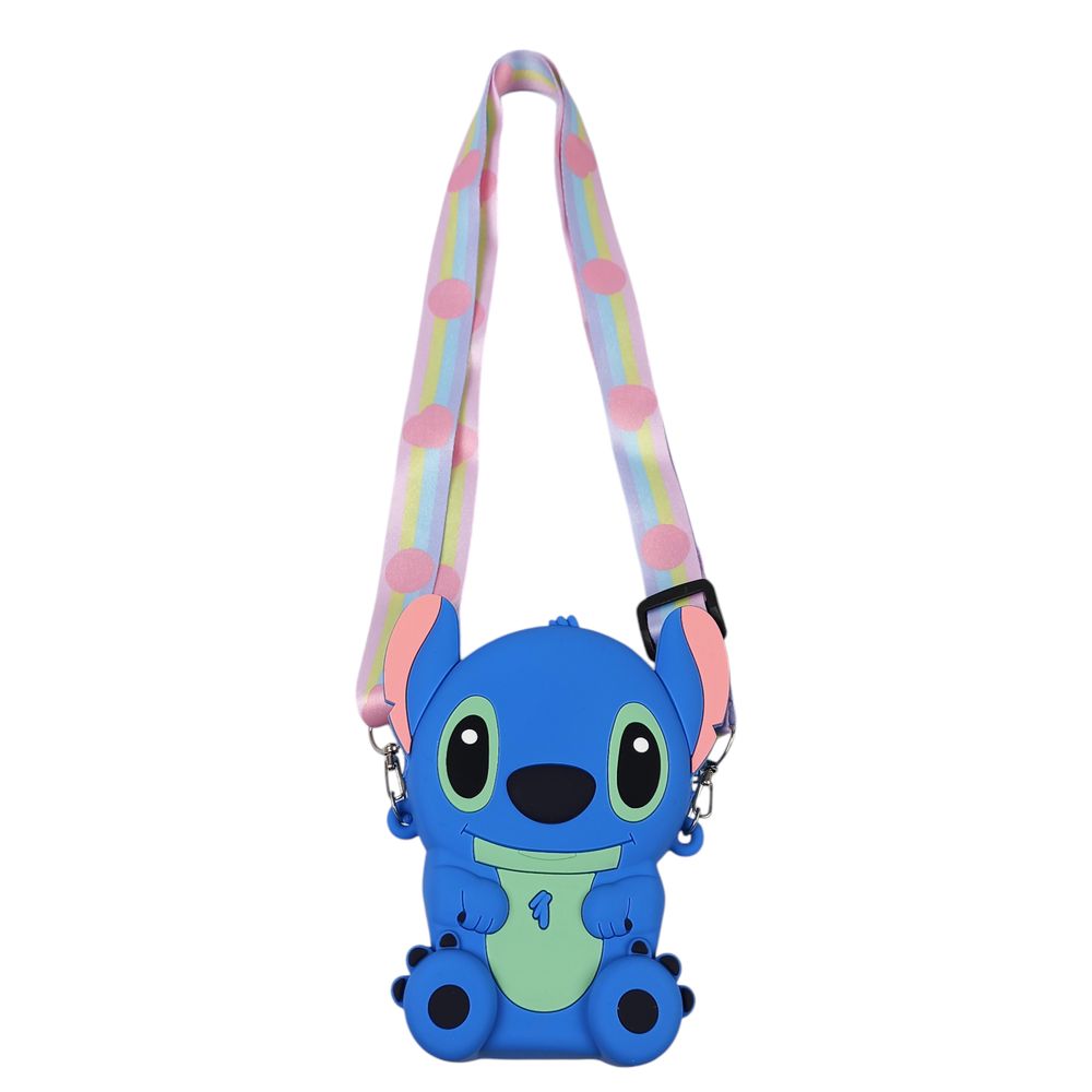 Сумка силиконовая "Стич" с длинной ручкой 13 х 11см 2 вида (812-9-S)