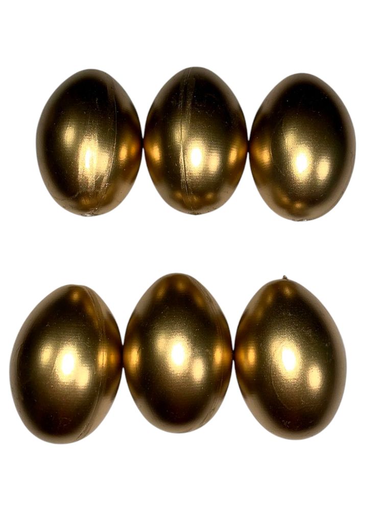 Набор пасхальных яиц 6 х 4см Золото -6шт (L00154)