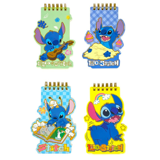 Блокнот на спирали - 60 листов фигурный "Стич" 9 х 13см, 4 вида (SC-9-1)