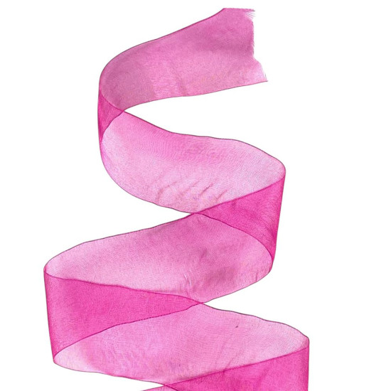 Стрічка з органзи малинова 4,0 см х 50 ярдів Рожевий Marill (D02040-027)