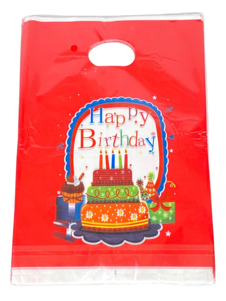 Подарочные пакеты, полиэтиленовые, 20 х 30см, 24шт/уп Красный Unison (10701-6)