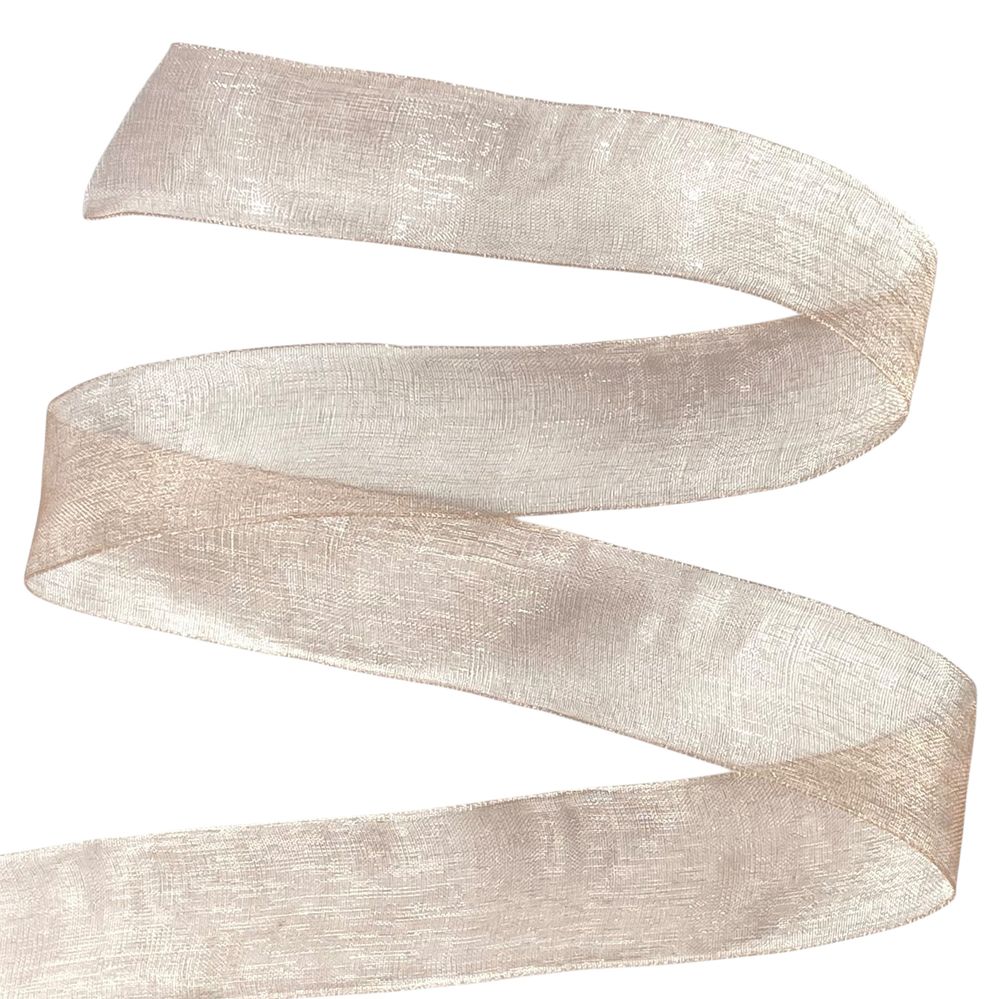 Стрічка з органзи "какао"  2,5 см х 50 ярдів Коричневий Marill (D02025-1091)