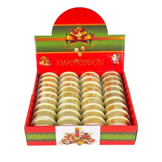 Лента декоративная "Золотая" 25мм х 3м (20-2513)