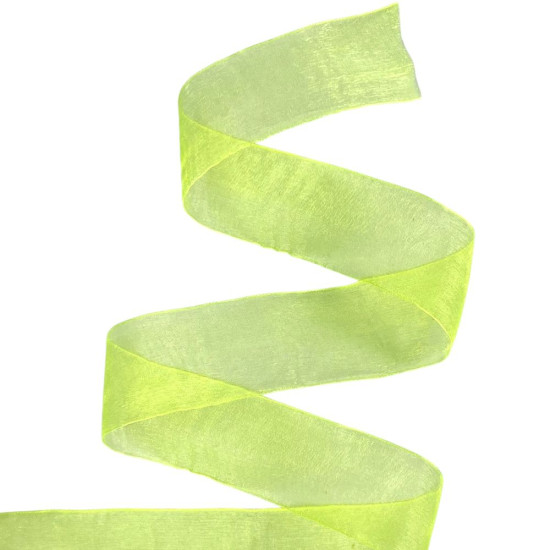 Лента с органзы  желтый неон  4,0 см х  50 ярдов Желтый Marill (D02040-058)