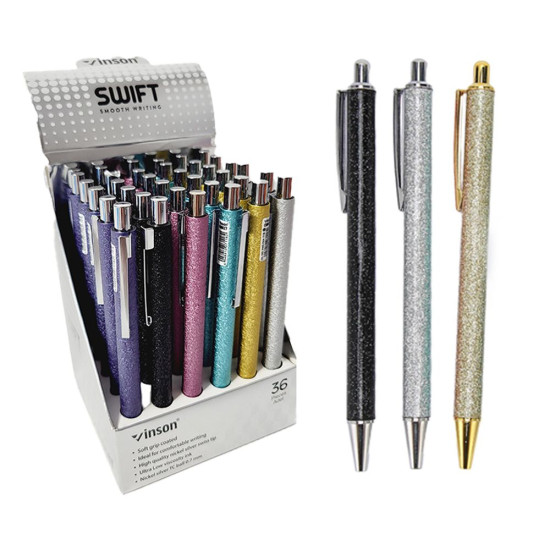 Ручка шариковая автомат. синяя 0,7мм синяя, Vinson Разноцветный Vinson (7118)