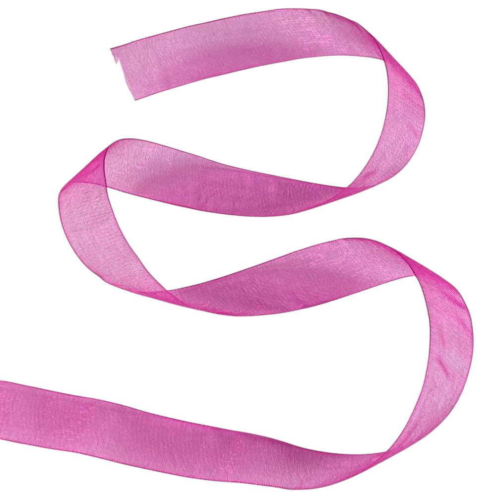 Стрічка з органзи  малинова 2,0 см х 50 ярдів Рожевий Marill (D02020-027)