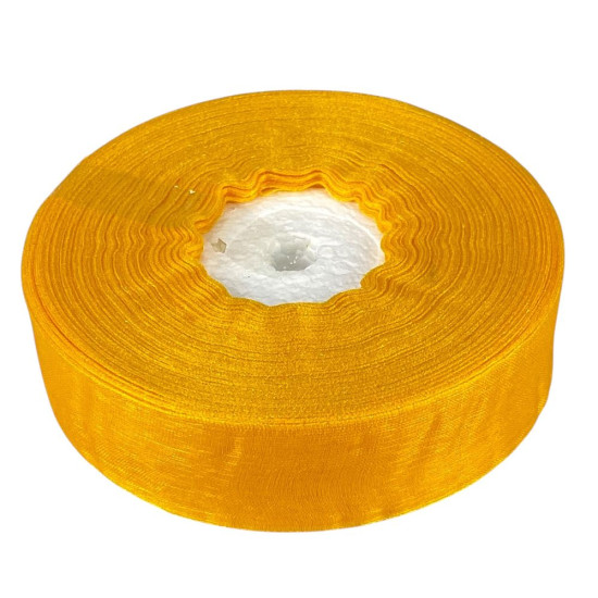 Лента с органзы  оранжевая 2,5 см х  50 ярдов Оранжевый Marill (D02025-1016)