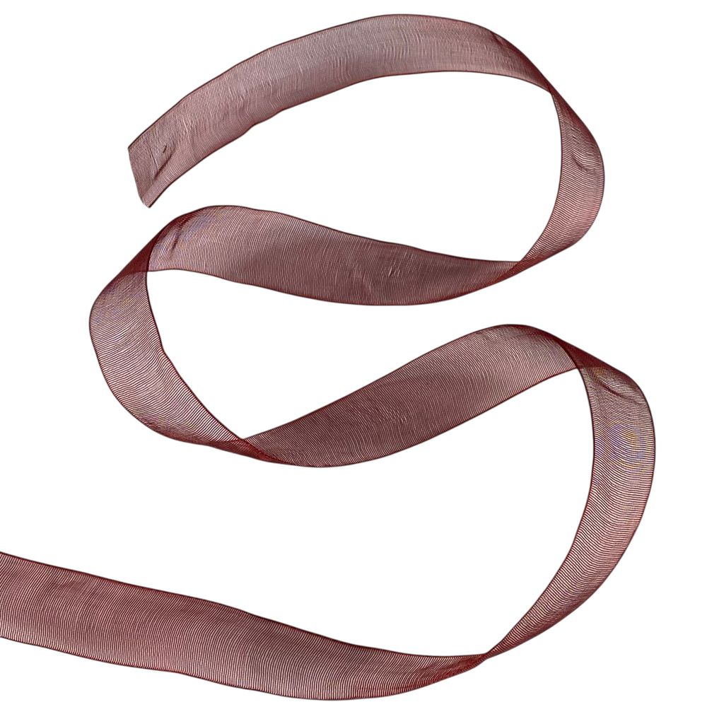 Лента с органзы "бургунди" 2,0 см х  50 ярдов Коричневый Marill (D02020-bk33)