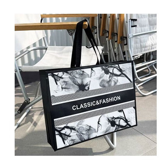 Сумка-шопер пластиковая 32 х 27 х 10см (63-1-5-1007)