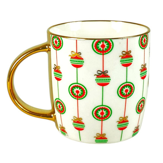 Чашка 350мл Новогодний принт с золотом (CP7440)