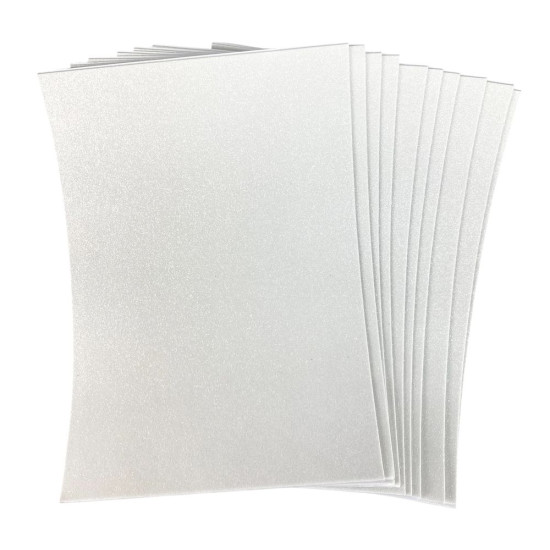 Фоамиран 1,7мм белый  с глиттером -10листов- самоклейка Белый Josef Otten (17GLKA4-047)