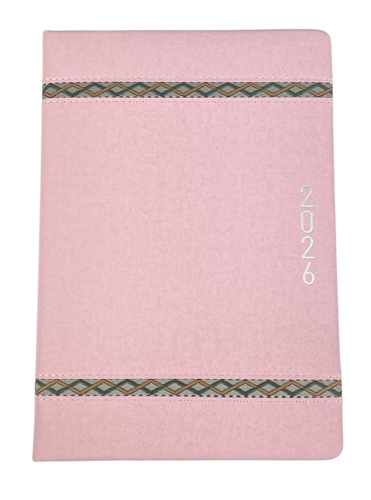 Ежедневник датированный линия "Плетение" А5, 168 страниц Розовый Unison (105544DL pink)