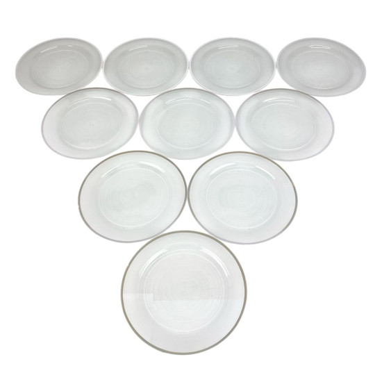 Тарелка прозрачная пластиковая многоразовая 19 х 19см, 10шт/уп (7500-206)