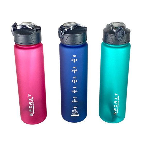 Бутылочка для воды 750мл с трубочкой, матовая (91356-6(91350-6))