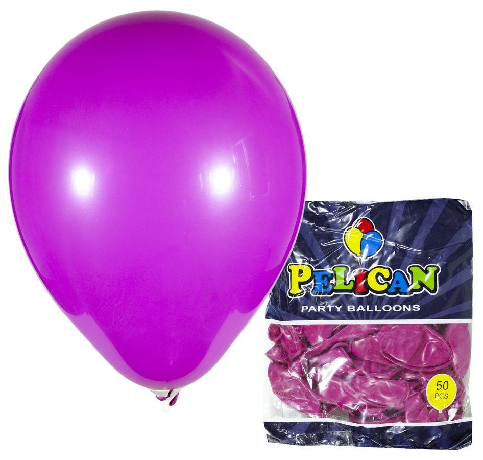 Шарики Pelican 10' (26 см), пастель малиновый темный, 50шт/уп Розовый Pelican (811815/1050-815)
