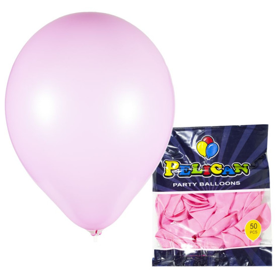 Шарики Pelican 10' (26 см), пастель розовый, 50шт/уп, 811813 Розовый Pelican (811813/1050-813)