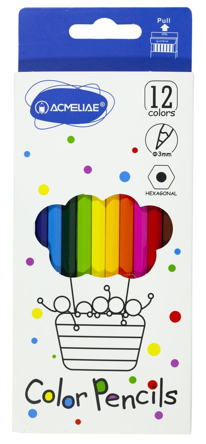 Набор карандашей "Acmeliae" 12цв 3мм шестигранные Разноцветный Acmeliae (9403-12)