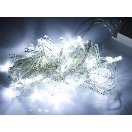 100 LED, белый (прозрачный провод) Unison (1110-03)