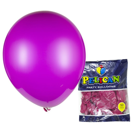 Шарики Pelican 12' (30 см), пастель бордовый, 50шт/уп Фиолетовый Pelican (822831/1250-831)